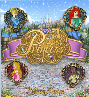 Storybook Princess Booster Hearts Rapunzel Disney Pin 94260